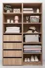 Three Shelf/Four Drawer Built In Wardrobe - Classic - Natural Oak