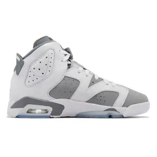 Nike Air Jordan 6 Retro GS 白 灰 喬丹 6代 女鞋 大童鞋 【ACS】 384665-100