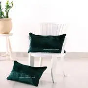 Velvet Cushion Cover Solid Emerald Green Home Decor Sofa Throw Pillow Case 2 PC