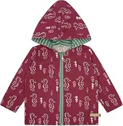 [loud + proud] Girls' Outdoor Jacket with Animal Motif, Organic Cotton, GOTS Certified Jacket, red, 74-80