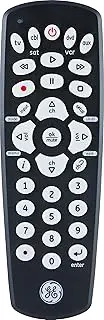 GE Universal Remote Control for Samsung, Vizio, Lg, Sony, Sharp, Roku, Apple TV, RCA, Panasonic, Smart TVs, Streaming Players, Blu-Ray, DVD, Simple Setup, 4-Device, Black, 27985