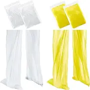 Geyoga 8 Pcs Disposable Rain Pants with Shoe Boot Waterproof Long Pant Boot Covers for Outdoor Cycling Fishing