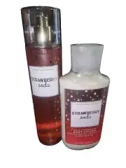 Bath And Bodyworks Strawberry Soda Mist And Lotion Set