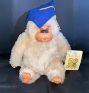 Vintage Russ Berrie Luv Pets Gorilla Monkey Graduation Thumb Sucking Plush TH