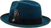 [Baluue] Woolen Hat Has Hats for Men Classic Fedora Hat Felt Cowboy Hat Small Cowboy Hat Black Felt Cowboy Hat Wide Brim Jazz Hats Felt Cowboy Cowgirl Hat Men's Fedoras Green