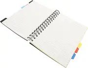 HOMSFOU College Ruled Spiral Notebook with Labeled Tabs Notepad for Work School Sleek Stylish Design Efficient Organization for Meetings Classes Notebooks for Working