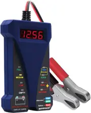 12V Digital Battery Tester & Charging System Analyzer - Blue Display