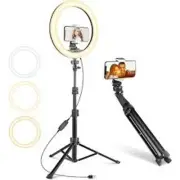NEW IN BOX TAOTRONICS 12" SELFIE LED RING LIGHT -62" TRIPOD STAND & PHONE HOLDER