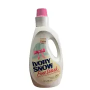 Ivory Snow Fine Wash Detergent Liquid 32 oz Opaque Pink Cap New NOS Original VTG