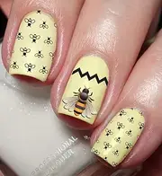 Honey Bee Lovers Nail Art Decal Sticker