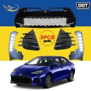 Fit 2017 2018 2019 Toyota Corolla SE XSE Bumper LED Fog Light+Black Lower Grille (for: Toyota)