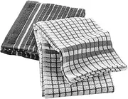 Douceur d'Intérieur, 2 Tea Towels 50 x 70 cm Classico Anthracite Terry Towelling Small