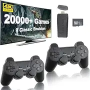 Retro Handheld Game Console, Plug and Play Game Stick, Dual 2.4G Handheld Game Controller, Built-in 20,000+ Classic Games and 9 Emulators, Suitable for 4K HDMI Output Household TV