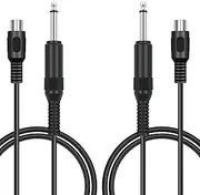 Bolvek RCA to 6.35mm 1/4 inch, 2-Pack 3FT RCA Female to 6.35mm TS Mono Male Jack Adapter Audio Cable for Speaker Mixer Amplifier TV AV Receiver Guitar