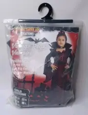 2 Piece Vintage Royal Vampire Halloween Costume Set for Girls Size Small New
