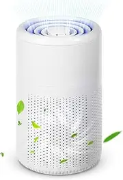 QUIXNOVA Air Purifiers, HEPA Air Purifier for Home, 20db Quiet Air Cleaner Air Filter Eliminator with USB Cable for Pet, Pollen, Smoke Odor Pollutants for Bedroom Desktop Office Living Room