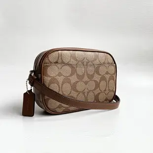 美國百分百【全新真品】COACH 肩背包 斜背包 流行 手袋女包 小包 皮包 C9926 白色/卡其印花 CD20