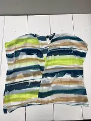 Lane Bryant Womens Blue Multicolor Cover Up One Size