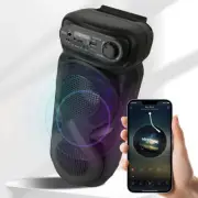 Bluetooth-Compatible Speaker Portable Boombox with RGB Light Outdoor Speaker Rem
