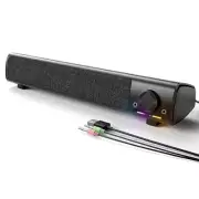 HPYLIF·H Computer Speakers, USB Powered 3.5mm AUX PC Sound Bar for Black