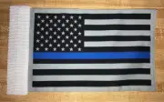 Motorcycle Flag Thin Blue Line/USA Handmade in USA 6x10 inch Antenna & Flagpole