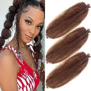 Marley Twist Braiding Hair 24 Inch Springy Afro Twist Hair Pre Fluffed Spring Twist Marley Hair Jamaican Kinky Twist Hair for Braiding