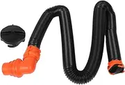 Grcfumo RV Sewer Hose Extension Kit, Detachable Sturdy Elbow Fitting, Sewer Hose Extension Kit for RV, Caravan and Motorhomes (6M)