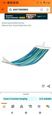 Bahama Blue Single Hammock