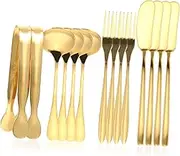 BEBEMOKO Luxury Gold Cheese Knife Set Multifunctional Butter Slicer Dessert Fork Spoon