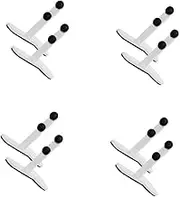 JECOMPRIS 4sets Grommet Board Nail Board Bracket Shelving Brackets Pegboard Mounting Foot L Bracket Pegboard Panel Desk Support Hole Plate Support Pegboard Connector Holder Iron White 2pcs*4