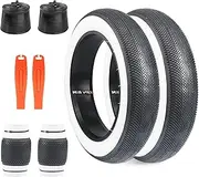 'BALINGE Fat Tire for Ebike Mountain Bike Heavy Duty High-Performance Wear-Resistant E-Bike Mountain Snow Bike Tire 20'' x 3''，1 Pack，Black'