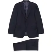 [Canali] Canali Windowpane-pattern Suit 52 IT BLUE