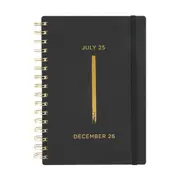 2025-26 A5 Spiral Weekly Diary - Black