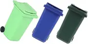 GANAZONO 3pcs Mini Trash Can Multifunctional Pen Holder Pencil Container Compact Plastic Desk Organizer Stylish Storage for Classroom Office