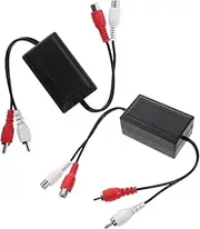 HOMSFOU 2pcs Car Audio Noise Isolator Ground Loop Amplifier Noise Filter Feedback Loop Isolator Reducer Alternator for Car Home Stereo