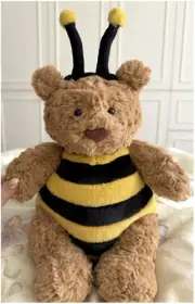 Jellycat Bartholomew Bear Plush Soft Toy – Cute Bumblebee Teddy Gift Kids & Baby