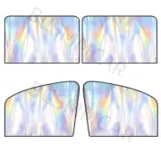 Foldable Car Front Rear Window Sun Shade Curtains Magnetic UV Shield Cover 4PCS (for: BMW)