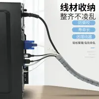 在飛比找樂天市場購物網優惠-包線管電線電腦線收納固定扣束線管保護套防咬纏繞整理電源線器帶