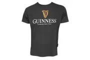 Guinness Classic Harp Logo Charcoal Grey Tee Shirt