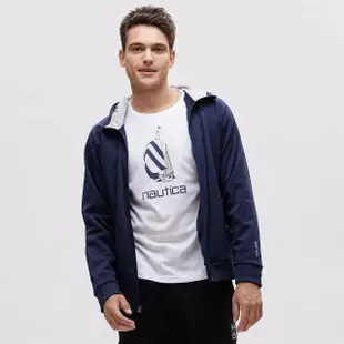 【NAUTICA】男裝 吸濕排汗休閒運動長袖外套(深藍)