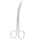 Set of 12 Plastic Surgery Scissors, .3/4",Angled on Side, Sharp Tips, 1 Srtd Bld