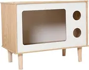 AIMALL Wooden Pet House for Cats and Small Dogs – Modern Design with Ventilation, Stability, and Multi-Purpose Function as a Side Table
