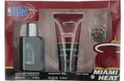 Miami Heat by NBA for Men Set - EDT Cologne Spray 3.4oz + SG 5.1oz + Key Chain