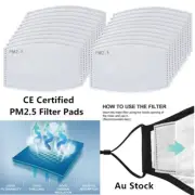Adult PM2.5 Face Mask Filter Qualified Anti Pollution Filters Pad 5 Layers