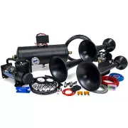 HornBlasters Outlaw Black 232 Loud 2-gallon 150 PSI Train Air Horn Kit - 12 Volt