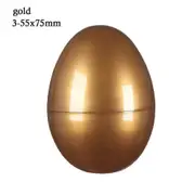 1pcs Funny Decoration Hollow Easter Decor Party Decor Plastic Easter Eggs Fillable Egg gold 3-55x75mm