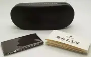 BALLY GLASSES SUNGLASSES BROWN HARD CLAMSHELL CASE CLOTH BOOKLET NEW!!!