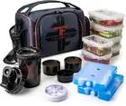 ThinkFit Insulated Meal Prep Lunch Box with 6 Food Portion Control Containers
