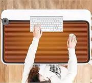 Mymyth Heated Desk Pad, Warm Mouse Pad, Foot Warmer - 8 Speeds Heated Control with Digital Display - 31.5‘’×17.5” Extended Edition Gaming Mouse Mat - Auto Shutoff