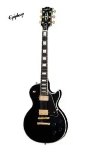 Epiphone Les Paul Inspired by Gibson Custom Custom Electric Guitar, Ebony Black
